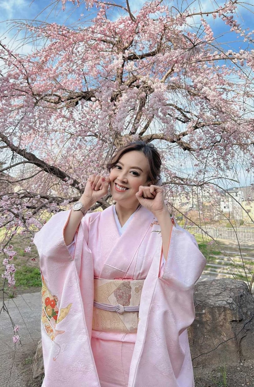 孝順的喬幼心中始終有個遺憾，一直希望能帶父親去京都看櫻花。（圖／喬幼提供）