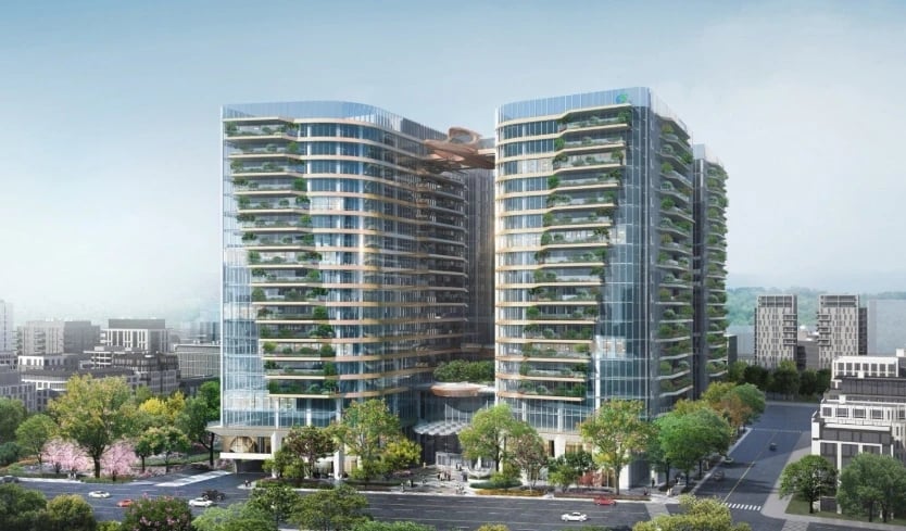 京華城現在喊出的高價只是「紙上富貴」，在弊案壓力下，這塊地最後能以多少錢「實價賣給外人」，才是威京集團能否活下去的關鍵。（擷取鼎越開發官網）