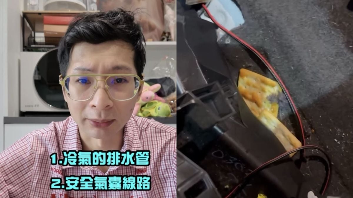 圖/藝人黃逸祥愛車遭到老鼠入侵,將車輛送往維修廠拆檢後,更發現車內被當成「儲藏室」。(翻攝 黃逸祥 IG)