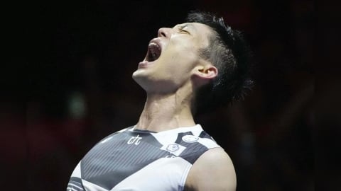 羽球(影)／小天贏了！鏖戰3局逆轉新加坡一哥駱建佑　周天成勇闖亞錦賽四強