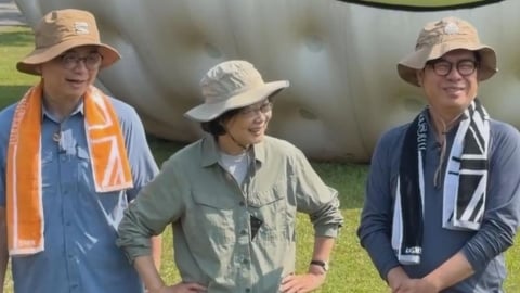 帶小英走果嶺喊「她跟不上我」　網笑陳其邁：三歲又在皮了