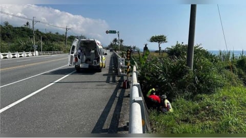 14歲少年賽場驚魂！環花東自行車賽驚傳摔車意外　血染現場