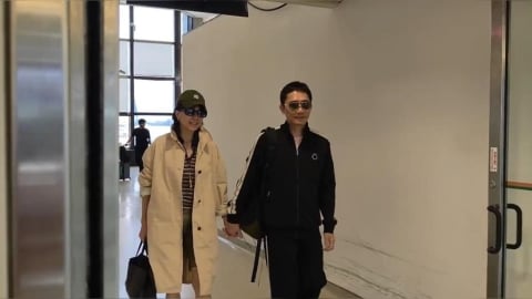 影迷有福了！梁朝偉旋風訪台　緊牽劉嘉玲現身機場畫面曝