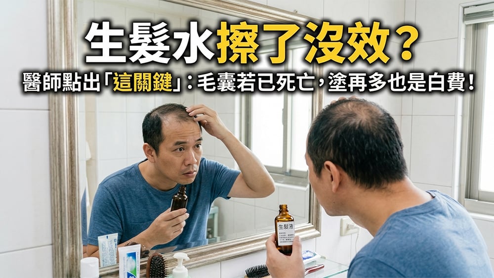 生髮產品使用感受有限？醫師指出：從毛囊狀態了解影響因素