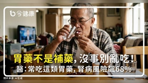 胃藥不是補藥，沒事別亂吃！腎醫：常吃「這類胃藥」，腎病風險飆68%