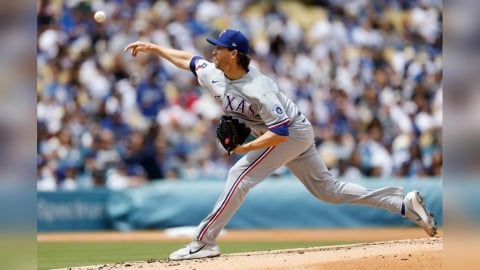 MLB(影)／「地瓜」展現賽揚投氣勢奪本季首勝！除大谷翔平之外壓制道奇超強打線