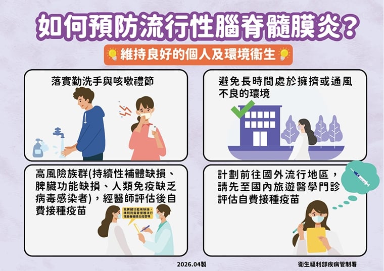 國內新增流行性腦脊髓炎案例！ 60多歲外籍女性治療中