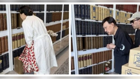 余苑綺43歲冥誕！余天墓園沉默守候　李亞萍背影惹鼻酸