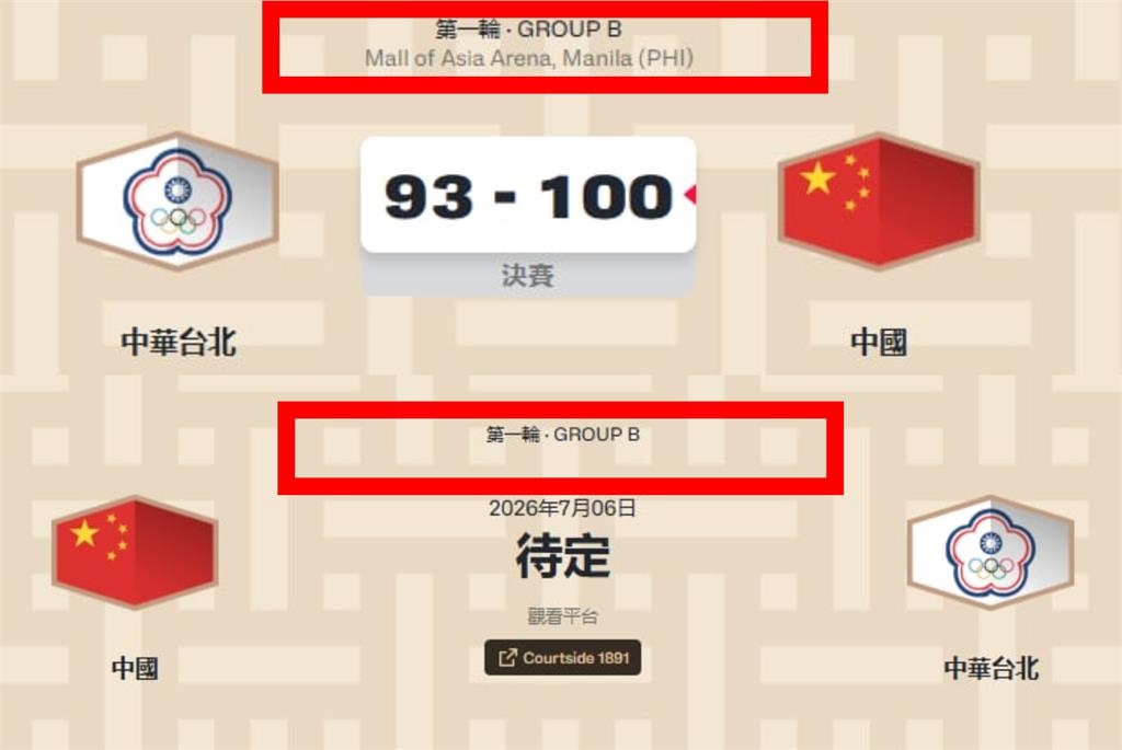 籃球／不是說好第三地？世界盃資格賽傳台灣客場戰中國「改回瀋陽」籃協嚴正駁斥