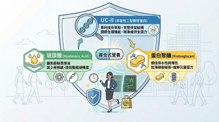 久站族日常保養觀點：認識UC-II等營養成分與行動靈活度的關聯