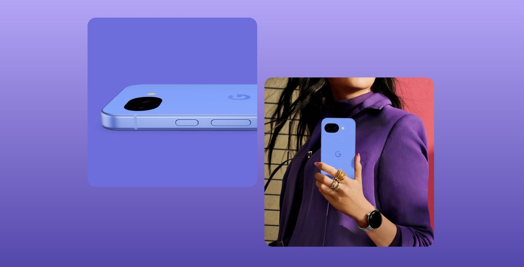 Google Pixel 10a 手機展示圖,採用平整化相機模組設計。