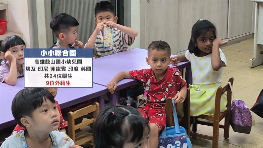 鼓山國小附設幼兒園如「小聯合國」　9人來自5國家