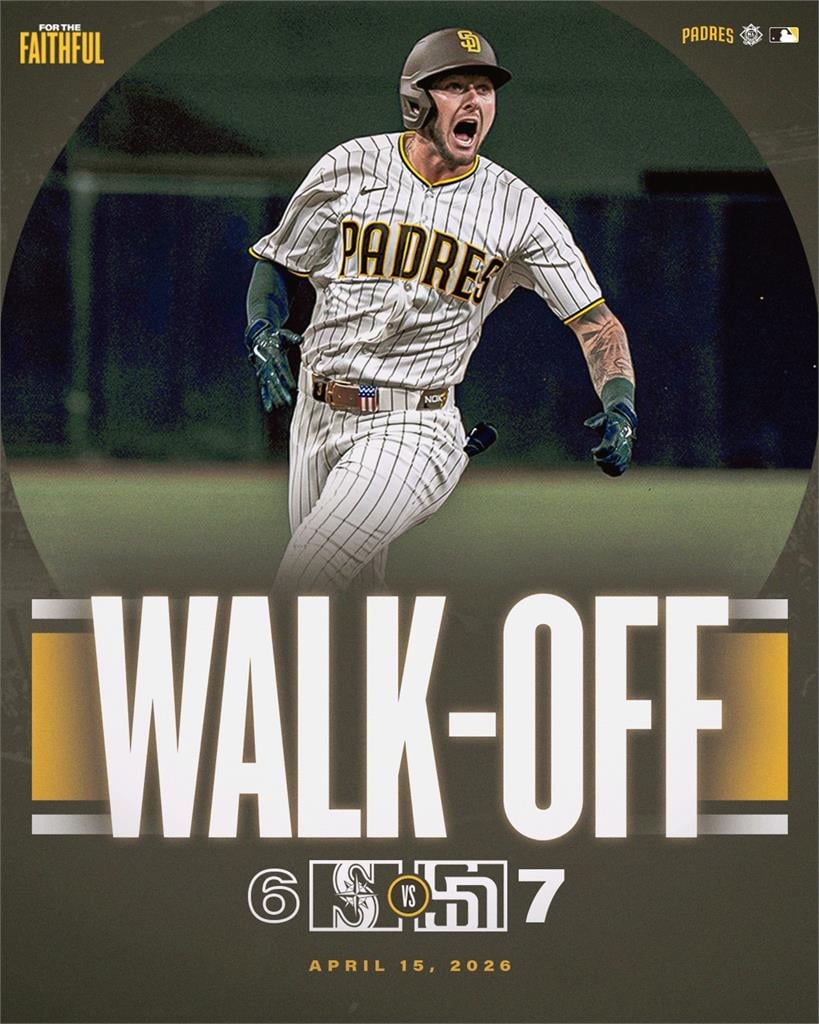 MLB(影)／水手終結者爆發9局慘案！教士單局狂攻5分奇蹟逆轉奪7連勝