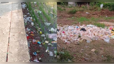 香燈腳亂象!街道、農田驚見大量紙碗、垃圾 志工氣炸:每年宣導也沒用