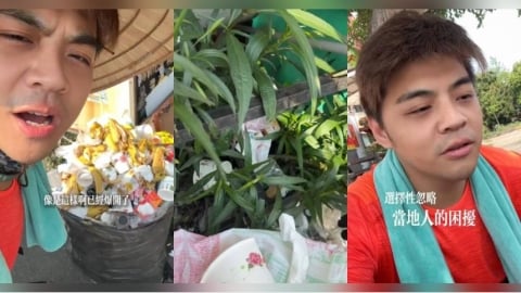 家門口被香燈腳亂丟垃圾！住戶氣炸「都沒分類」　網紅幫善後嘆：80%人跟著丟