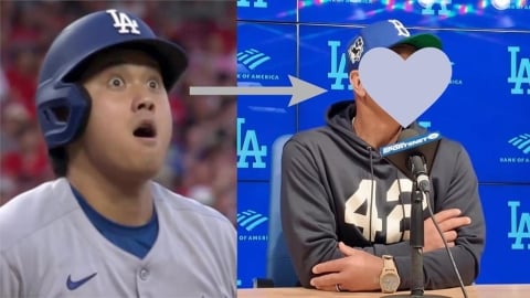 MLB(影)／只投不打！大谷第一時間反應曝光　道奇主帥「還原表情包」笑翻記者