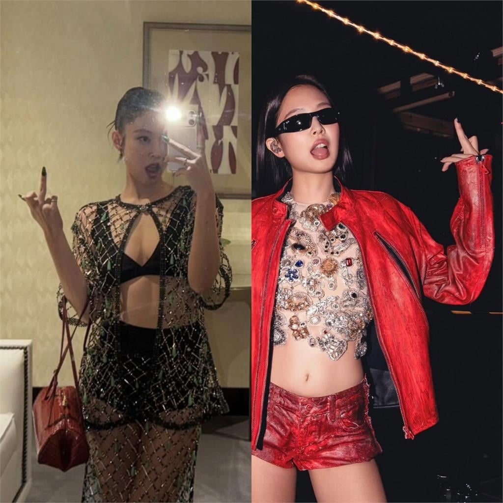 「人間香奈兒」又翻車?Jennie音樂節曬照「比中指」引網友論戰!