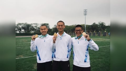 全中運／首度參賽就奪反曲弓男團金牌！新北明德高中陳彥廷、簡苡倫、羅名蓨未來可期