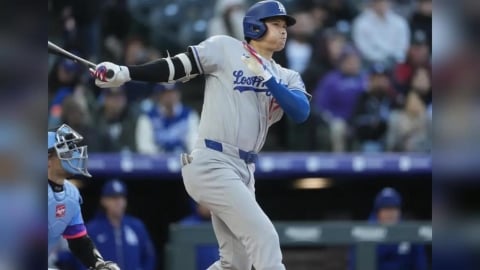 MLB(影)／面對「同鄉」菅野智之首打席就敲安！大谷翔平延續49場連續上壘紀錄