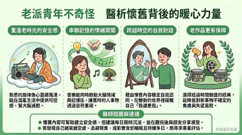 你是愛老歌、老片的「老派青年」嗎？醫：懷舊不奇怪　留意3警訊