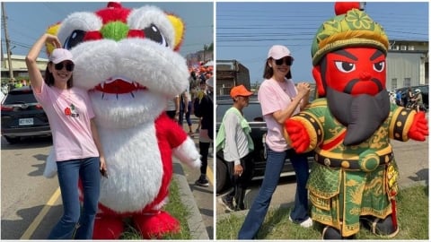 捕獲野生101董座！賈永婕現身白沙屯「鑽轎底」成功興奮尖叫：我好幸運！