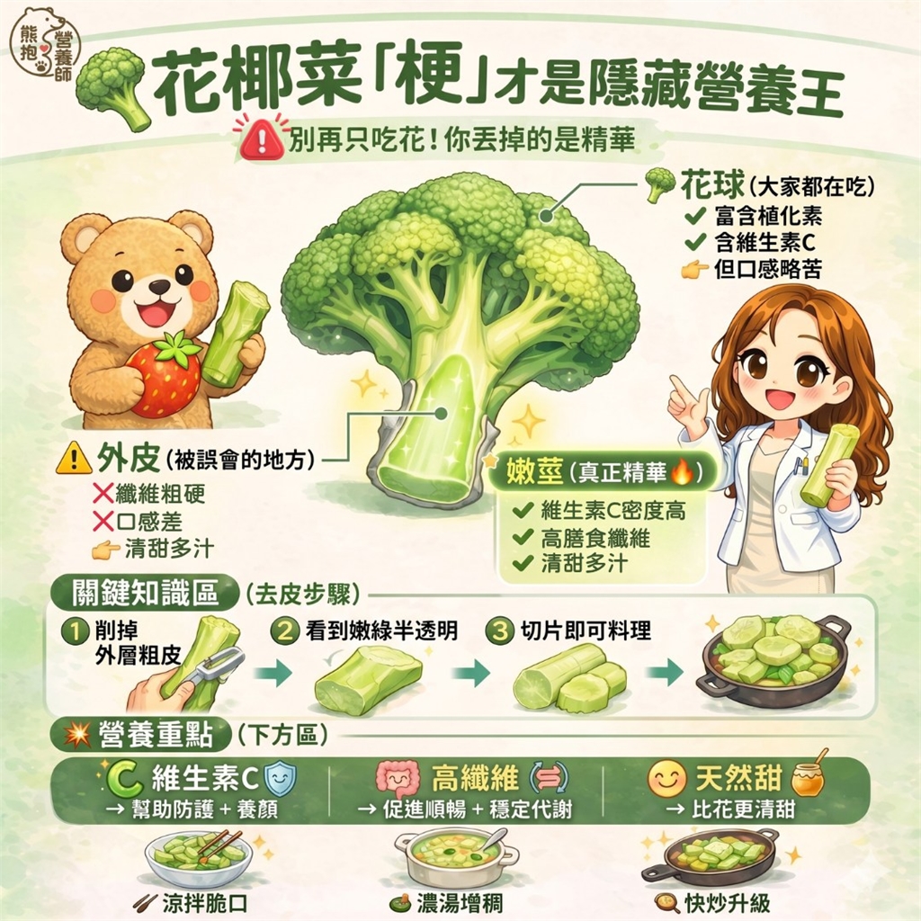 花椰菜「這部位」超多人不吃？營養師揭「2成分」穩血糖還養顏美容！