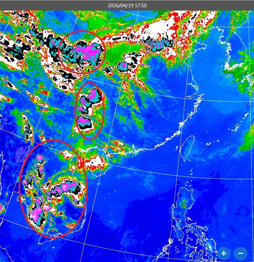 專家PO「一大片紫色」雲圖！本週全台迎接「紅爆雷雨彈」2階段變天