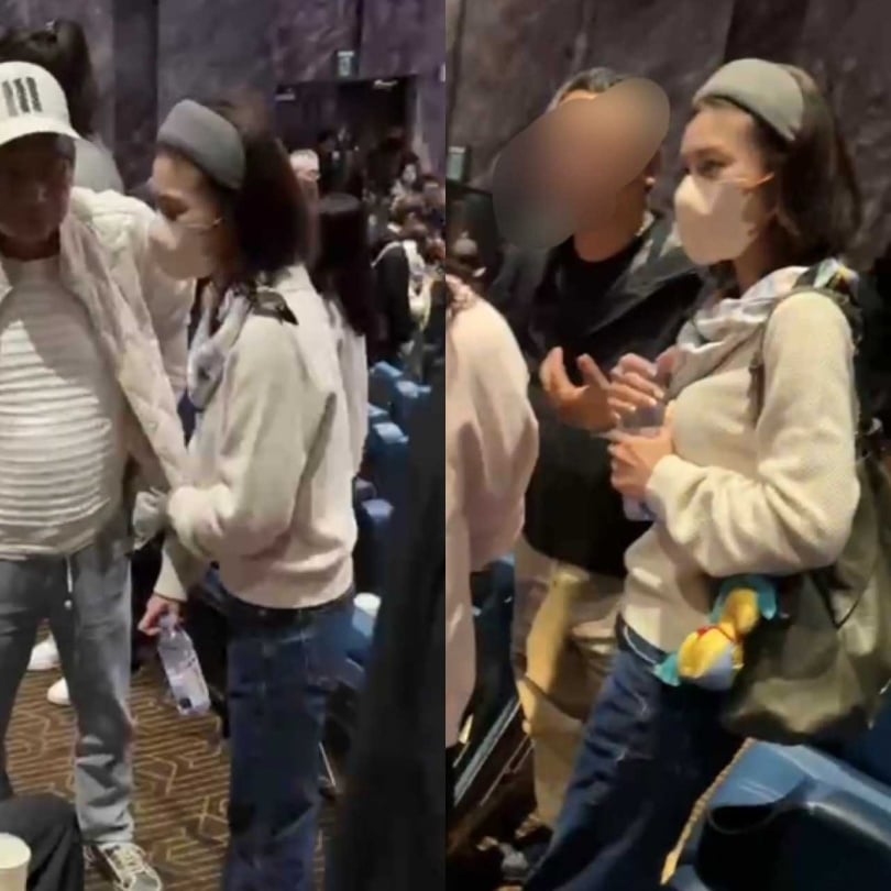 讀者在電影院巧遇朱海君。（圖／讀者提供）