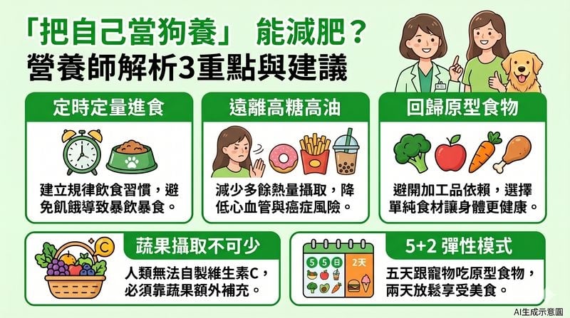減肥「把自己當狗狗養」爆紅！營養師3點解析為何可行　揭人寵飲食差異