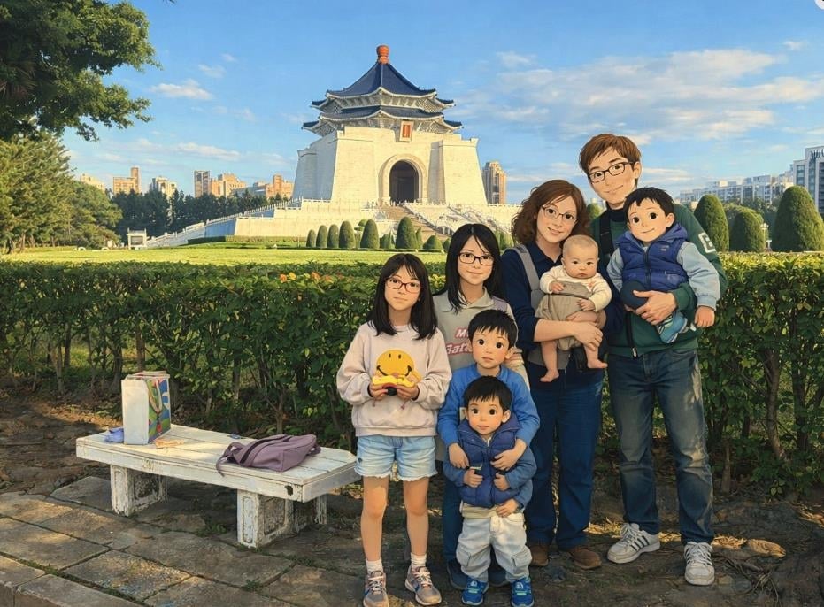 意外失愛子「6寶媽接輸卵管」生回來！AI全家福超玄「逝去老四」抱懷中