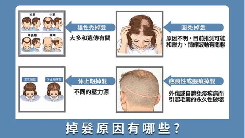 狂掉髮好焦慮？醫師盤點4種常見落髮類型與日常管理重點