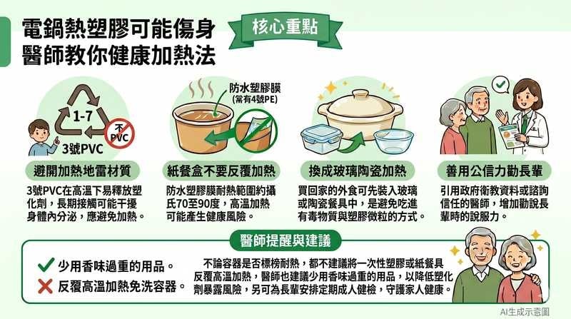 電鍋熱塑膠！她勸長輩「有塑化劑」遭疑反應過度　醫談風險與溝通技巧