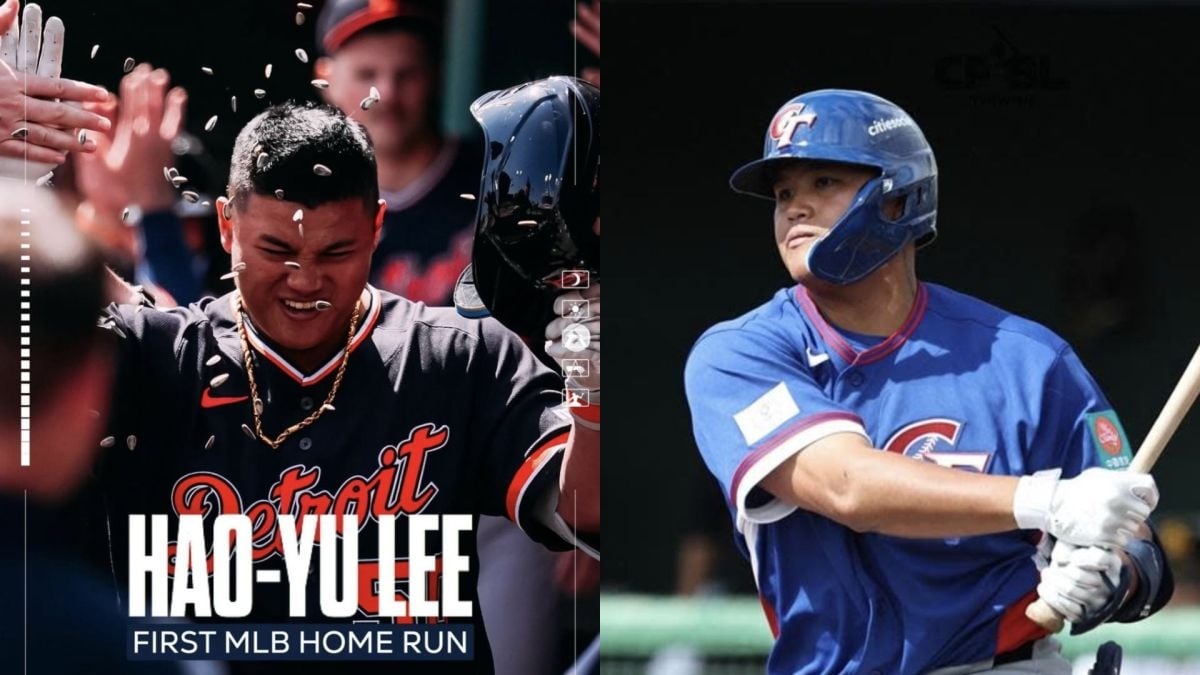  圖／李灝宇繞壘時情緒激動，多次揮拳慶祝，回到休息區後也受到隊友熱烈歡迎。（翻攝 老虎隊 IG）