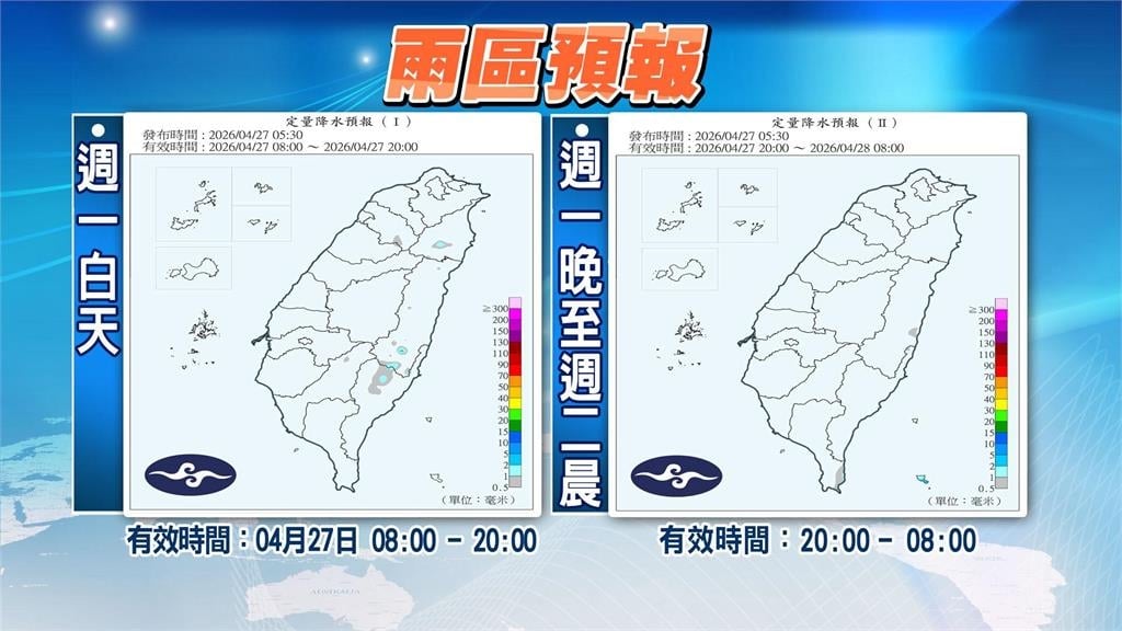 把握好天氣！鋒面這時殺到「雨彈狂炸⭣10度」勞動節連假天氣一圖看懂