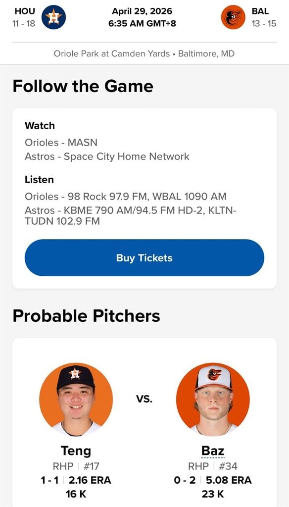 MLB／鄧愷威確定重返先發行列啦！官網公布29日清晨客場登板對戰金鶯