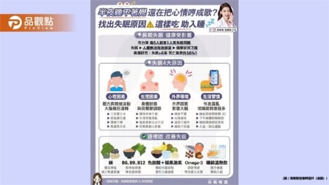 長期失眠真的不是小事　在台灣每5人就有1人有失眠困擾