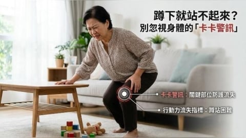 蹲下起身不順？別忽視身體的「卡卡警訊」：3招維持日常行動力