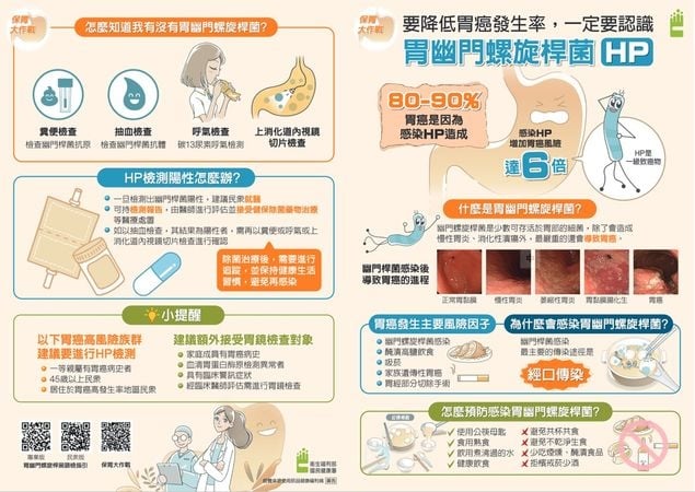 公費篩檢明年上路！幽門螺旋桿菌為致癌主因　45歲至74歲民眾要把握