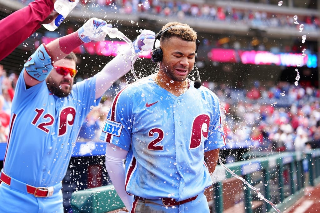 MLB(影)／費城人一天兩場再見勝！雙重賽連K巨人　22年來大聯盟首見