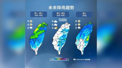 首波梅雨鋒面來襲！午後雷雨開炸「這天」才放晴