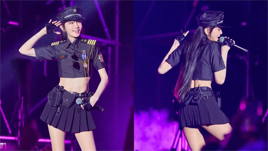 高雄極短裙女警竟是謝金燕！下秒「邊唱邊頂跨」超辣畫面曝…粉絲跪求：姐姐逮捕我