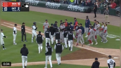 MLB(影)／李灝宇大聯盟生涯「大場面」初體驗！全壘打後觸身球暴衝突兩隊板凳清空