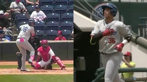 MiLB(影)／單場兩長打、OPS破1！道奇新星柯敬賢開轟「球直接擊中計分板」