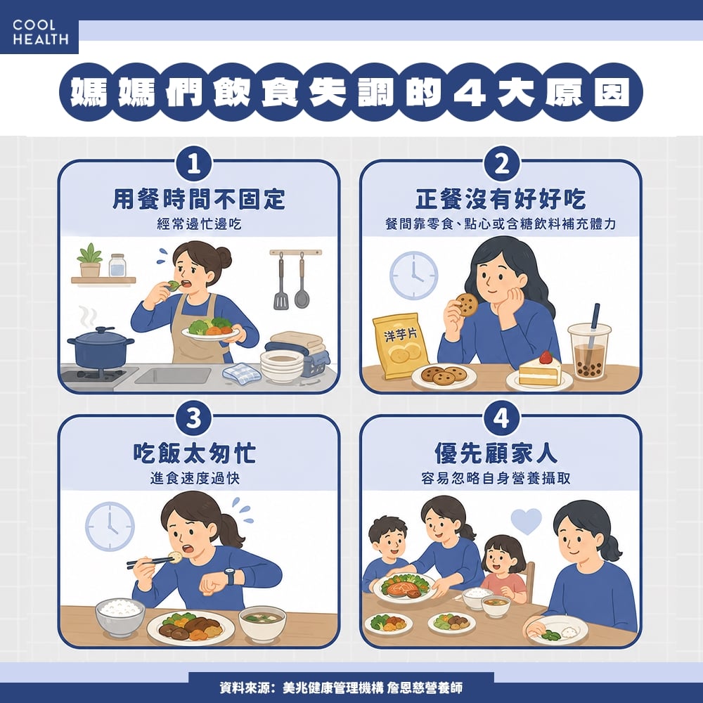 當媽後總是「最後才吃飯」？  飲食失常代價不只變胖！ 營養師籲：回家勸媽媽改掉5習慣