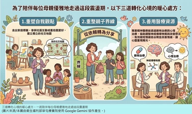 母親節前夕別忽略　空巢期與更年期變化恐影響情緒