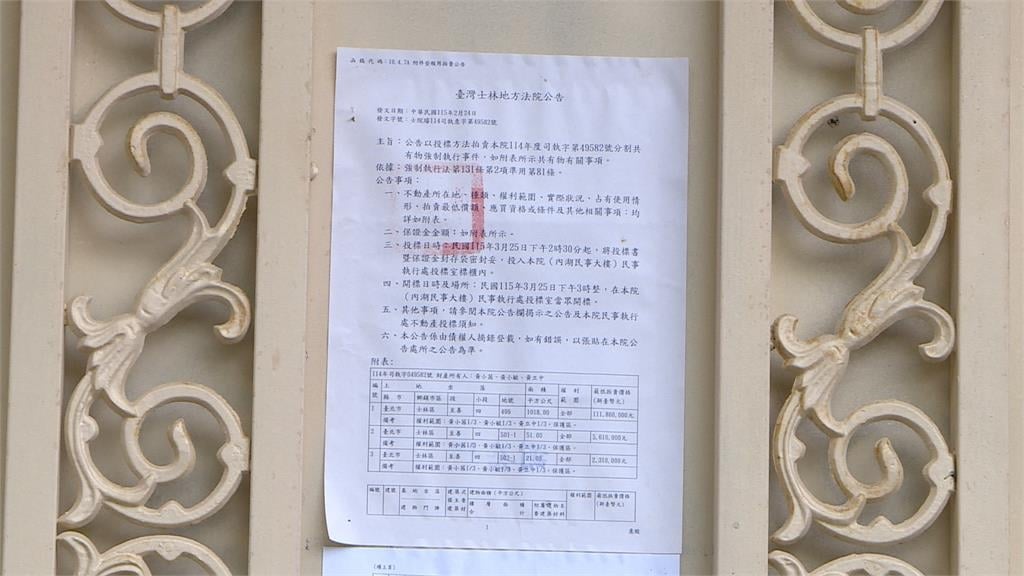 「黃寓」落難！中福國際二代陽明山別墅　法拍底價1.5億元