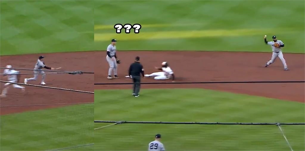 MLB(影)／投手爆傻眼！洋基抓雙殺「該給游擊」傳歪變「5-4-3」一個都沒殺到