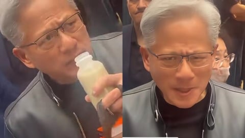 黃仁勳逛北京街頭突被「送1飲品」!他喝完秒變臉「這什麼東西啊?」超毛真相曝光