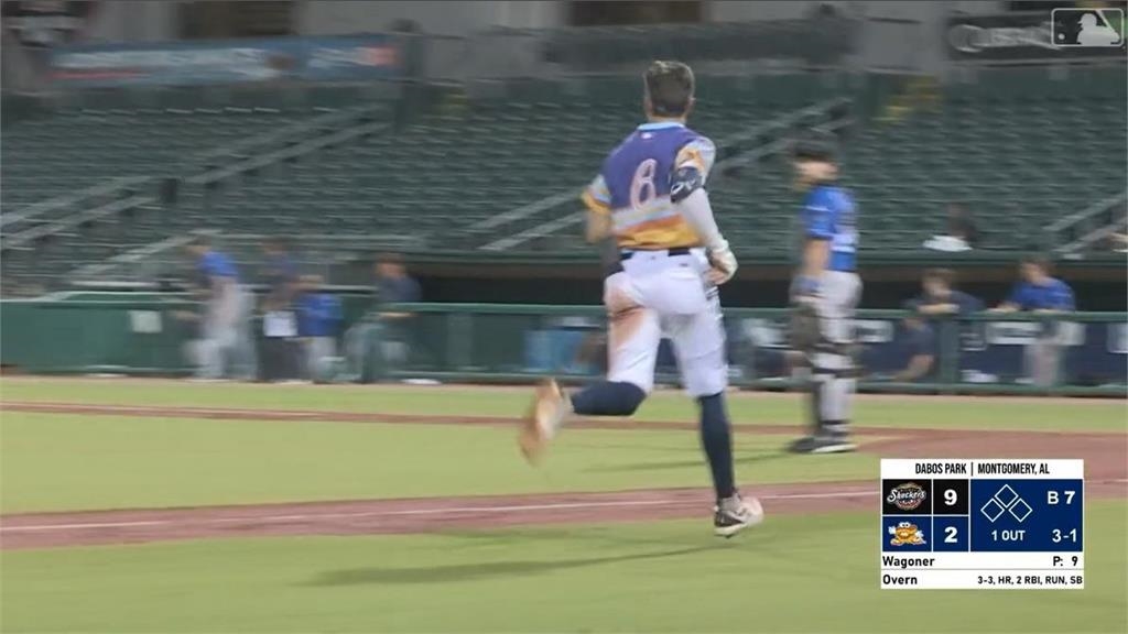MiLB(影)/最離奇場內全壘打!球被外野手壓進草皮竟拿不起來