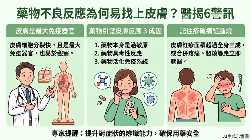 藥物不良反應為何常見於皮膚?醫詳解原因!6警訊辨識嚴重症狀